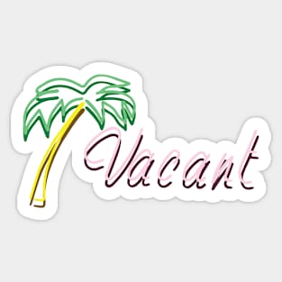 Vacant Neon Sign Sticker